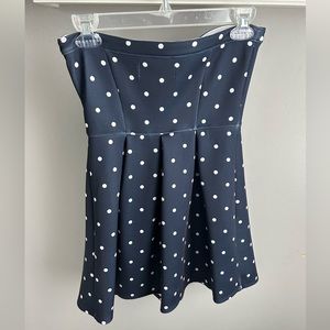 Abercrombie Kid’s Dress, strapless, polka dot, navy, size kid’s XL